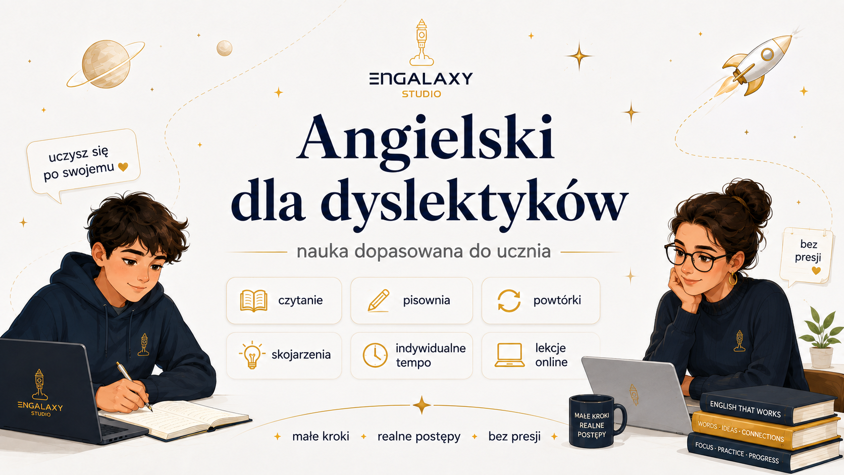 Lekcje angielskiego dladyslektyków - zdjęcie wygenerowane przez AI
